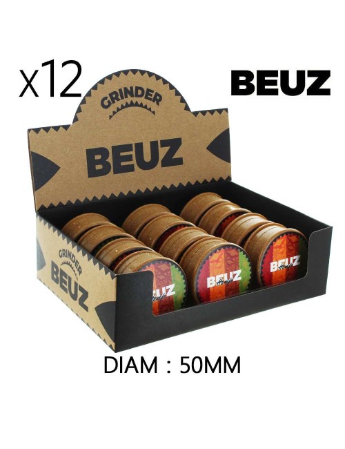 Dose mit 12 Hanf-Grinder 50 mm Beuz Hemp