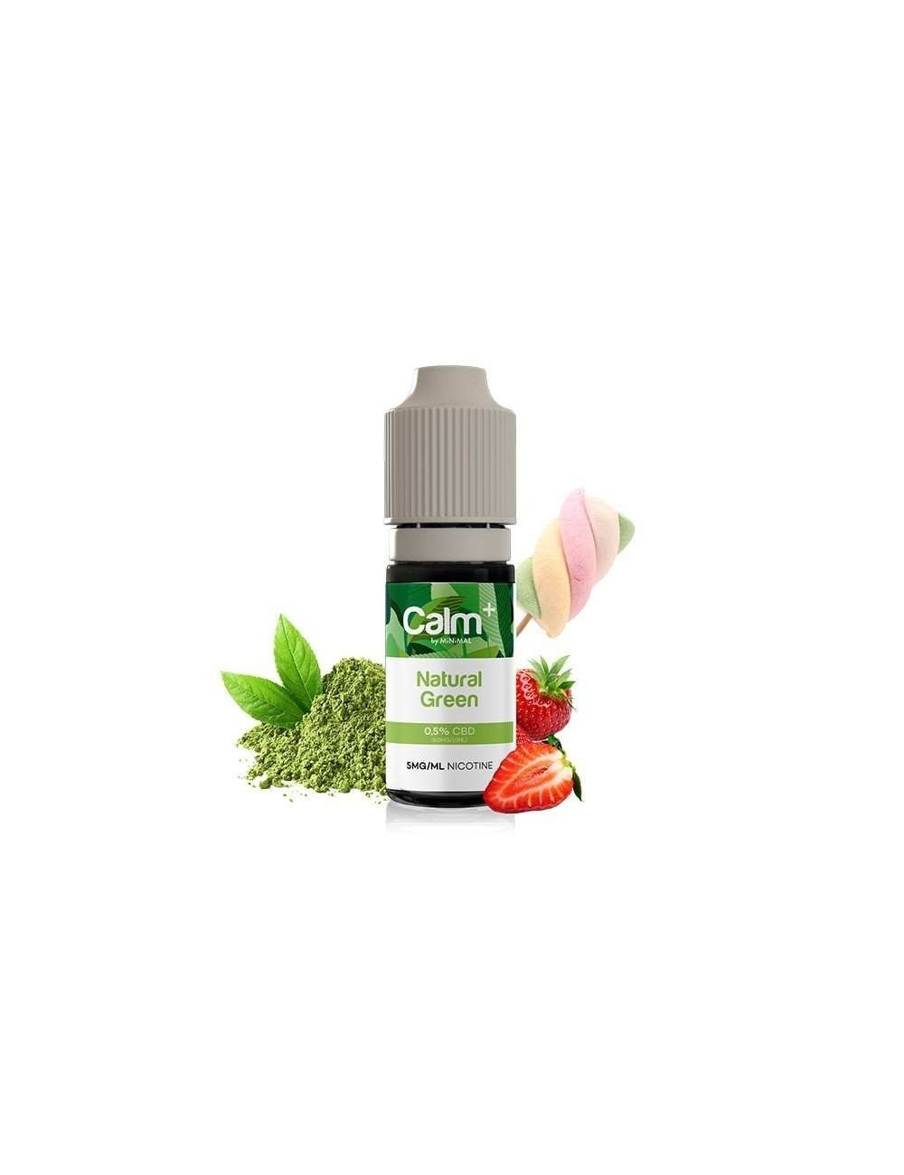 E-Liquid CBD Natural Green 10ml Calm+ FUU - Hanf Erdbeere Marshmallow