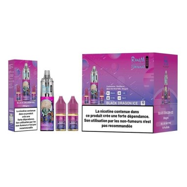 Puff Tornado RandM 20K Schwarzer Drachen Eis 850mAh - Fumot