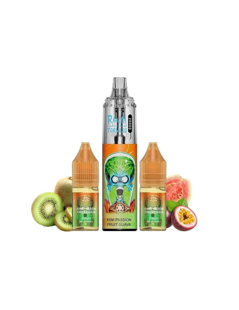 Puff Tornado RandM 20K Kiwi Passionsfrucht Guave 850mAh - Fumot
