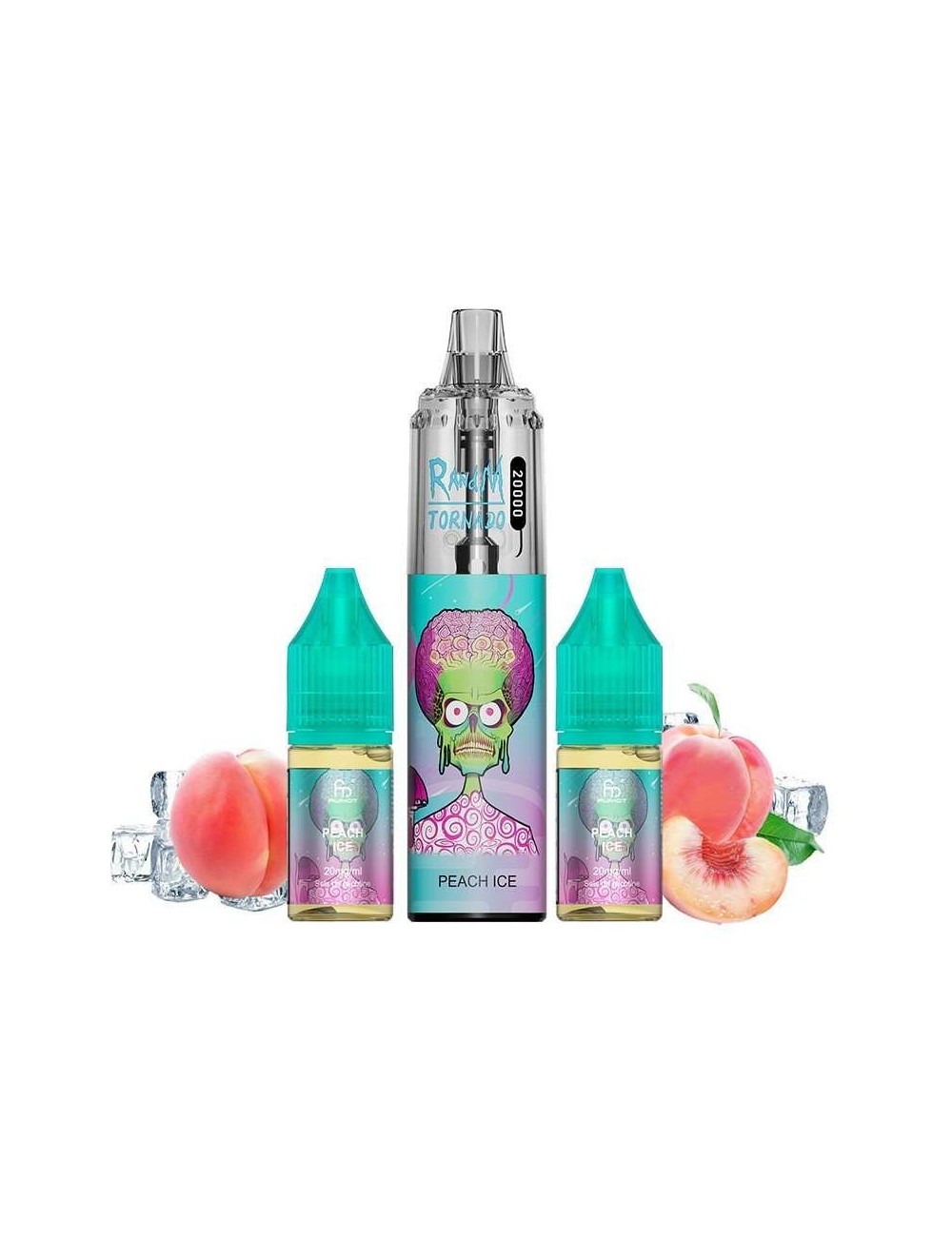 Puff Tornado RandM 20K Pfirsich-Eis 850mAh - Fumot