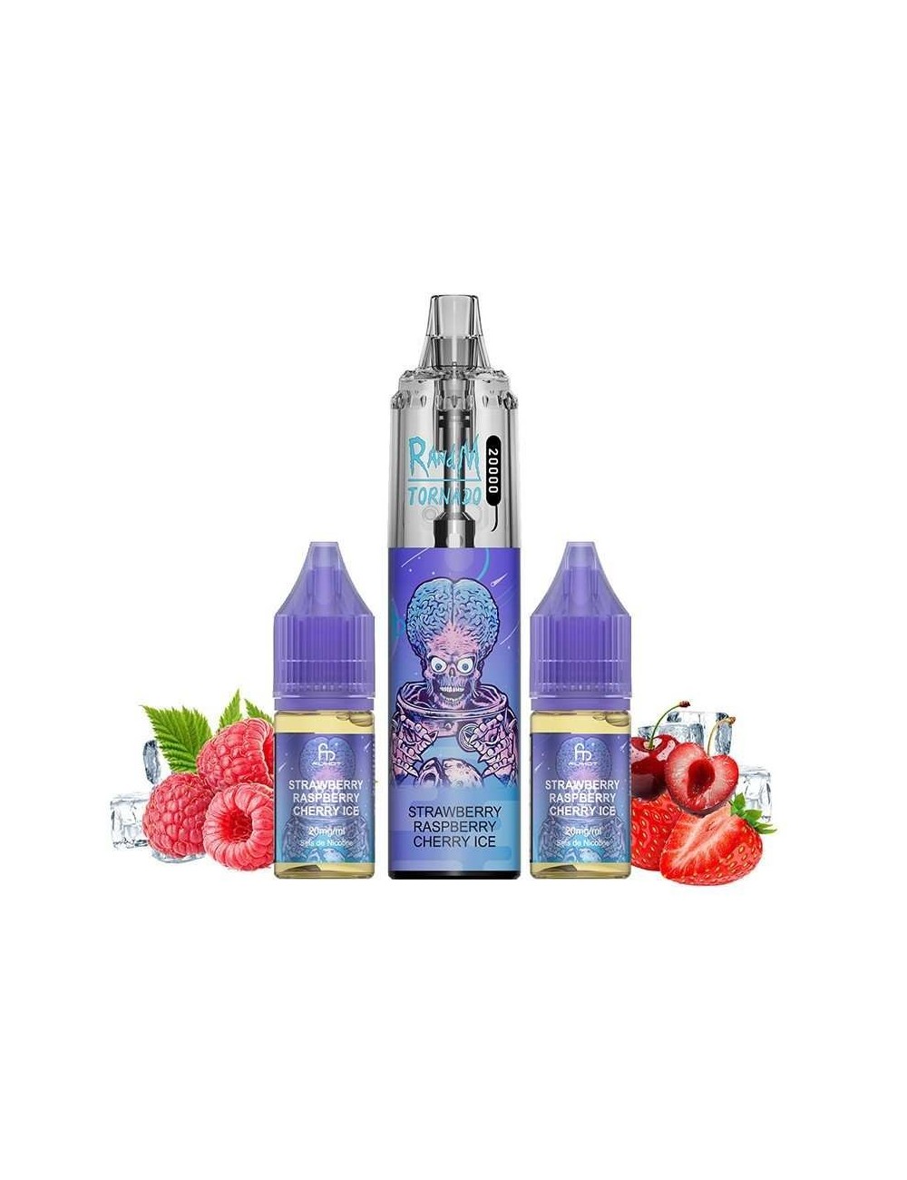 Puff Tornado RandM 20K Erdbeere Himbeere Kirsche Eis 850mAh - Fumot