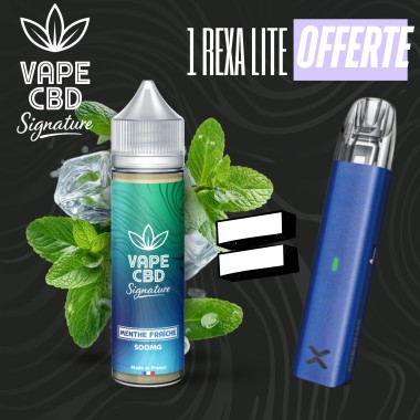 Pack eliquide CBD Menthe Fraîche Vape CBD Signature 50ml