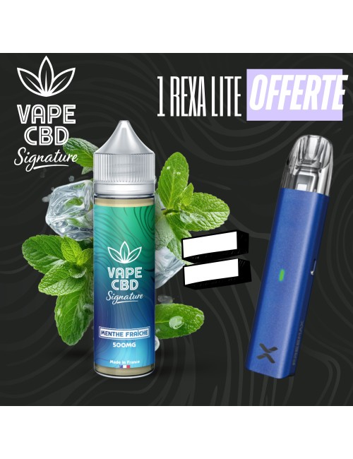 Pack eliquide CBD Menthe Fraîche Vape CBD Signature 50ml