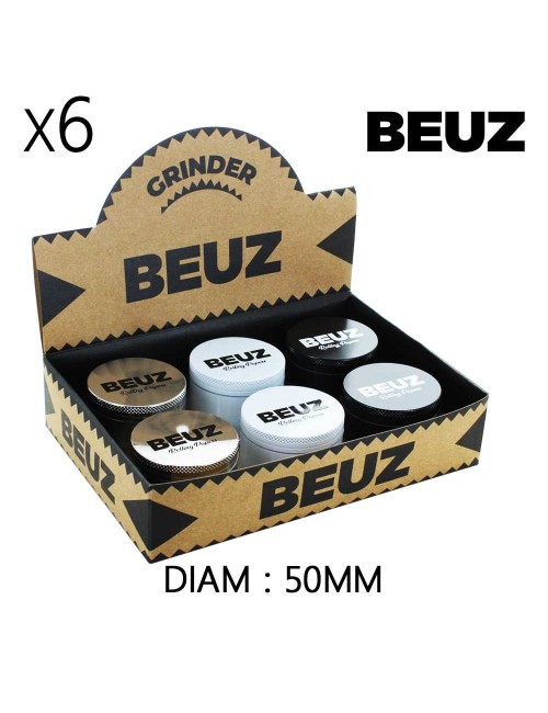 Boîte de 6 Grinders Alu 50 mm Beuz Nexius