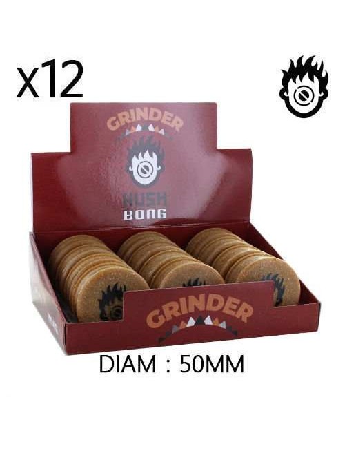 Boîte de 12 Grinders en chanvre 50 mm Kush Bong Organic
