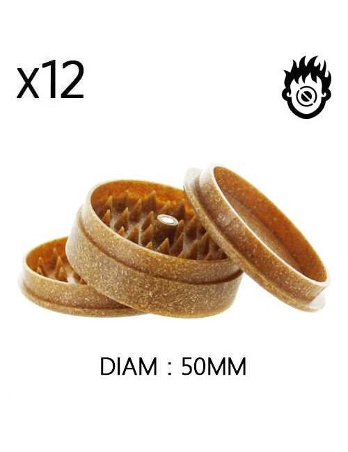 Boîte de 12 Grinders en chanvre 50 mm Kush Bong Organic