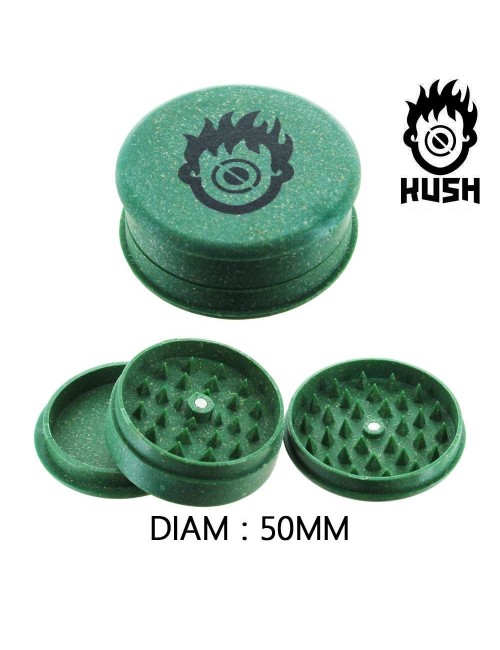 Boîte de 12 Grinders en chanvre 50 mm Kush Bong Green Organic