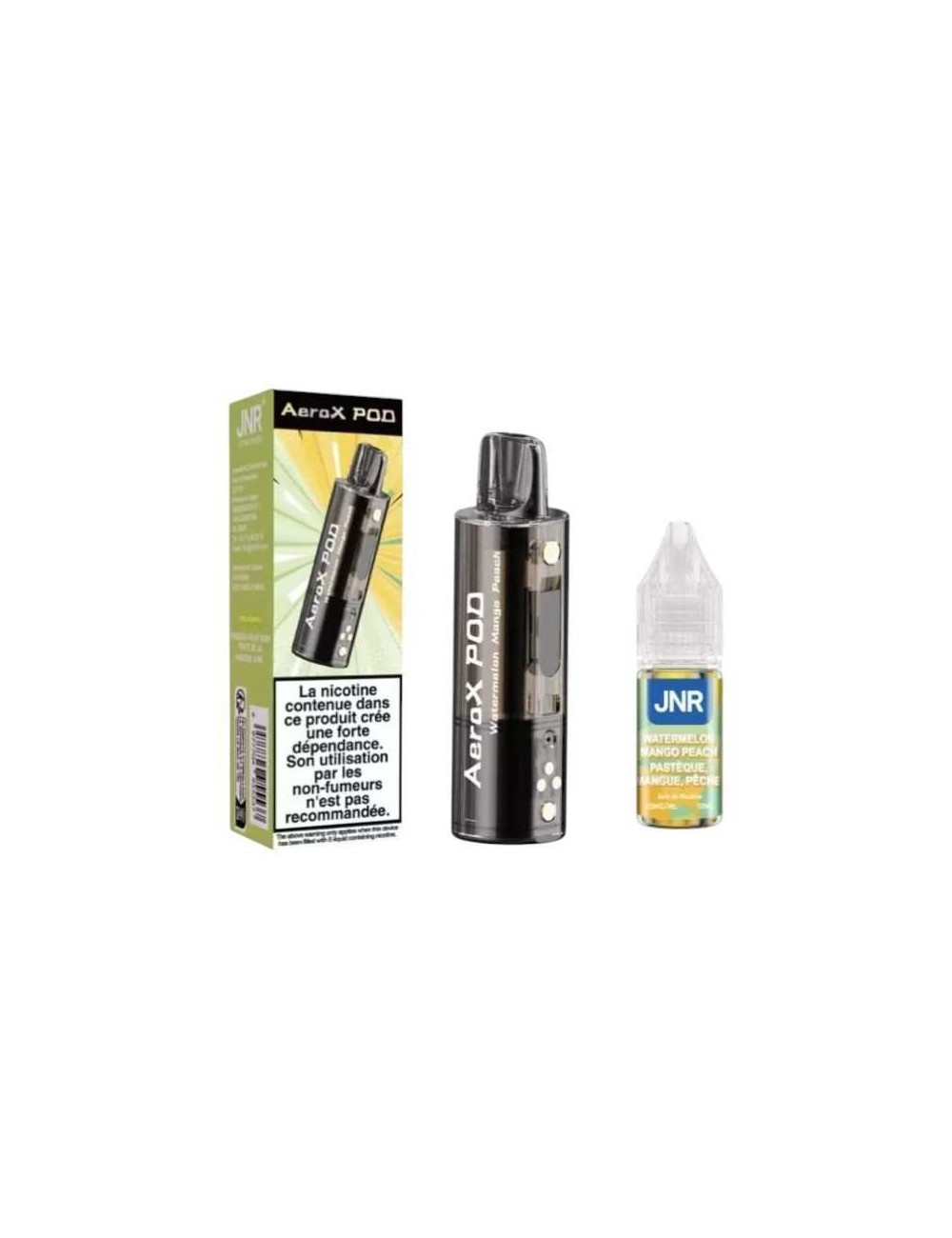 Pod JNR AeroX + E-liquide 10ml Watermelon Mango Peach