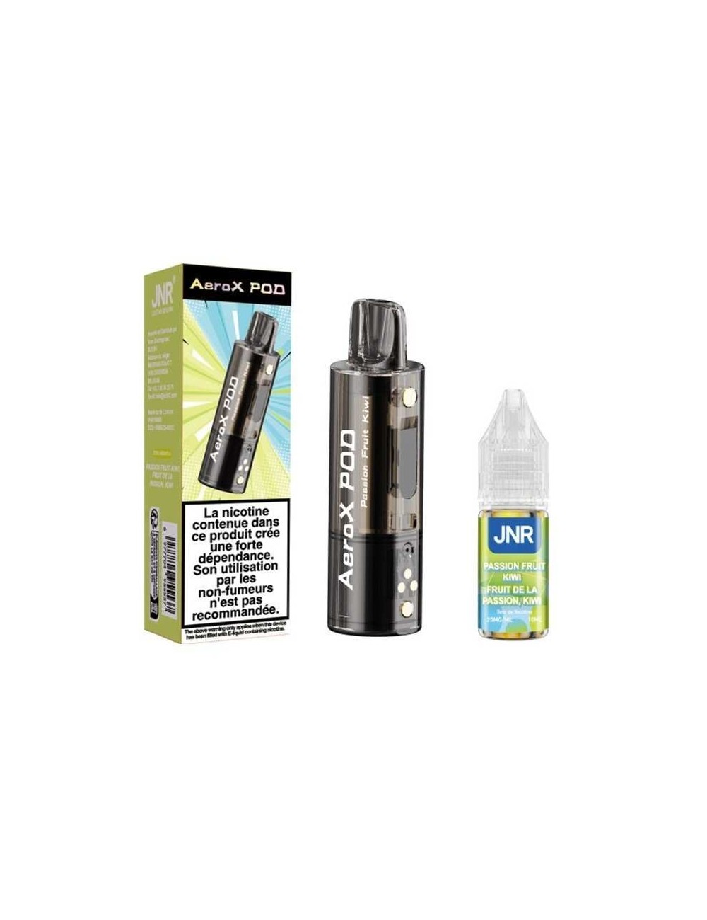 Pod JNR AeroX + E-liquide 10ml Passion Fruit Kiwi