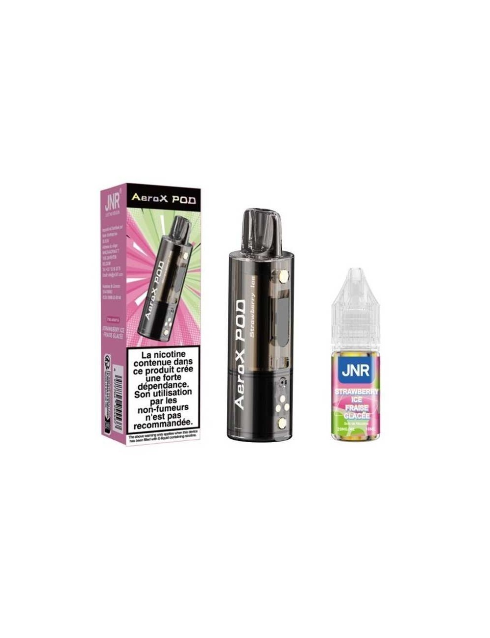 Pod JNR AeroX + E-liquide 10ml Strawberry Ice