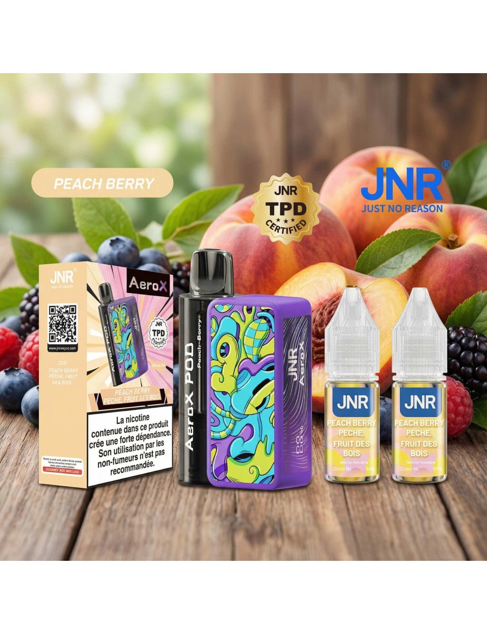 Puff AeroX 32K JNR Peach Berry - 2% nicotine