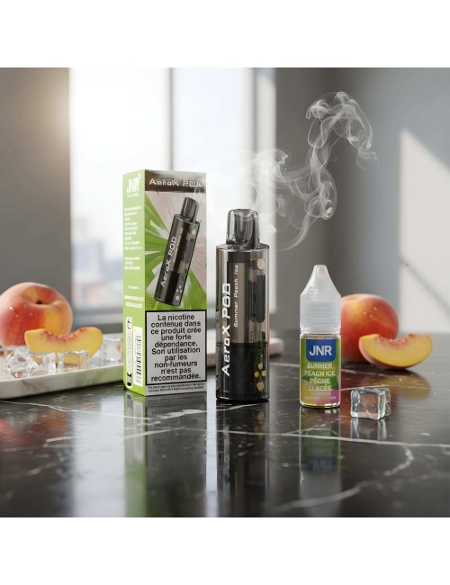 Pod JNR AeroX + E-liquide 10ml Summer Peach Ice