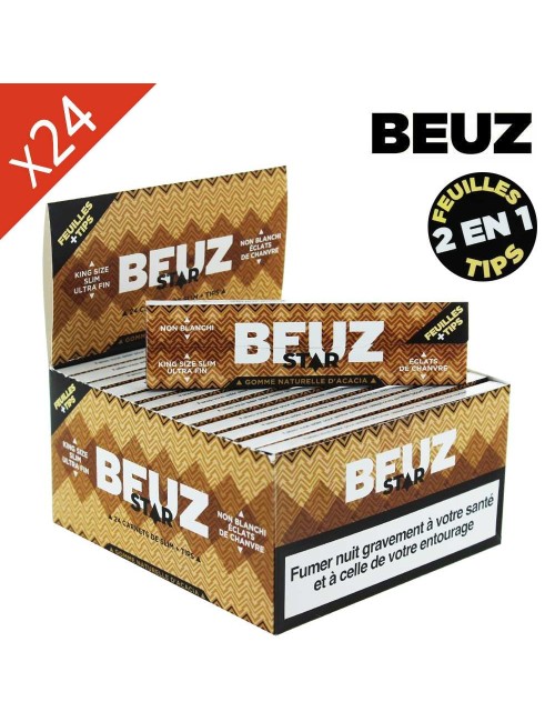 Feuilles à rouler Beuz Star Slim Non Blanchies + Filtres