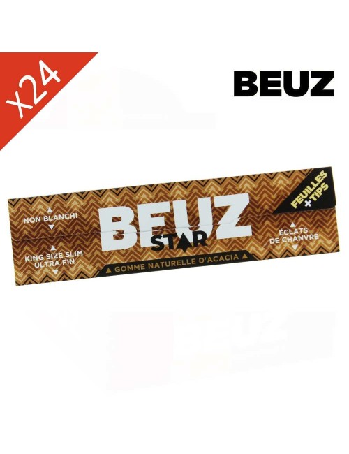 Feuilles à rouler Beuz Star Slim Non Blanchies + Filtres