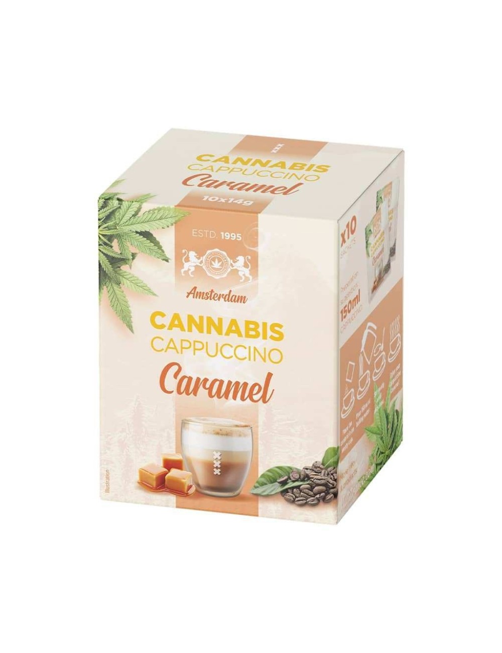 Cappuccino au chanvre Caramel – 10 sachets | MULTITRANCE