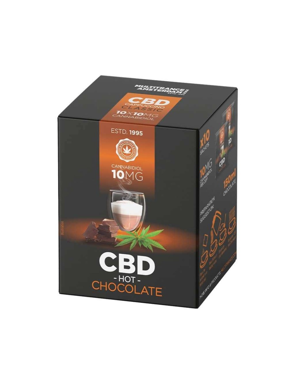Chocolat chaud au CBD 10mg – 10 sachets | MULTITRANCE