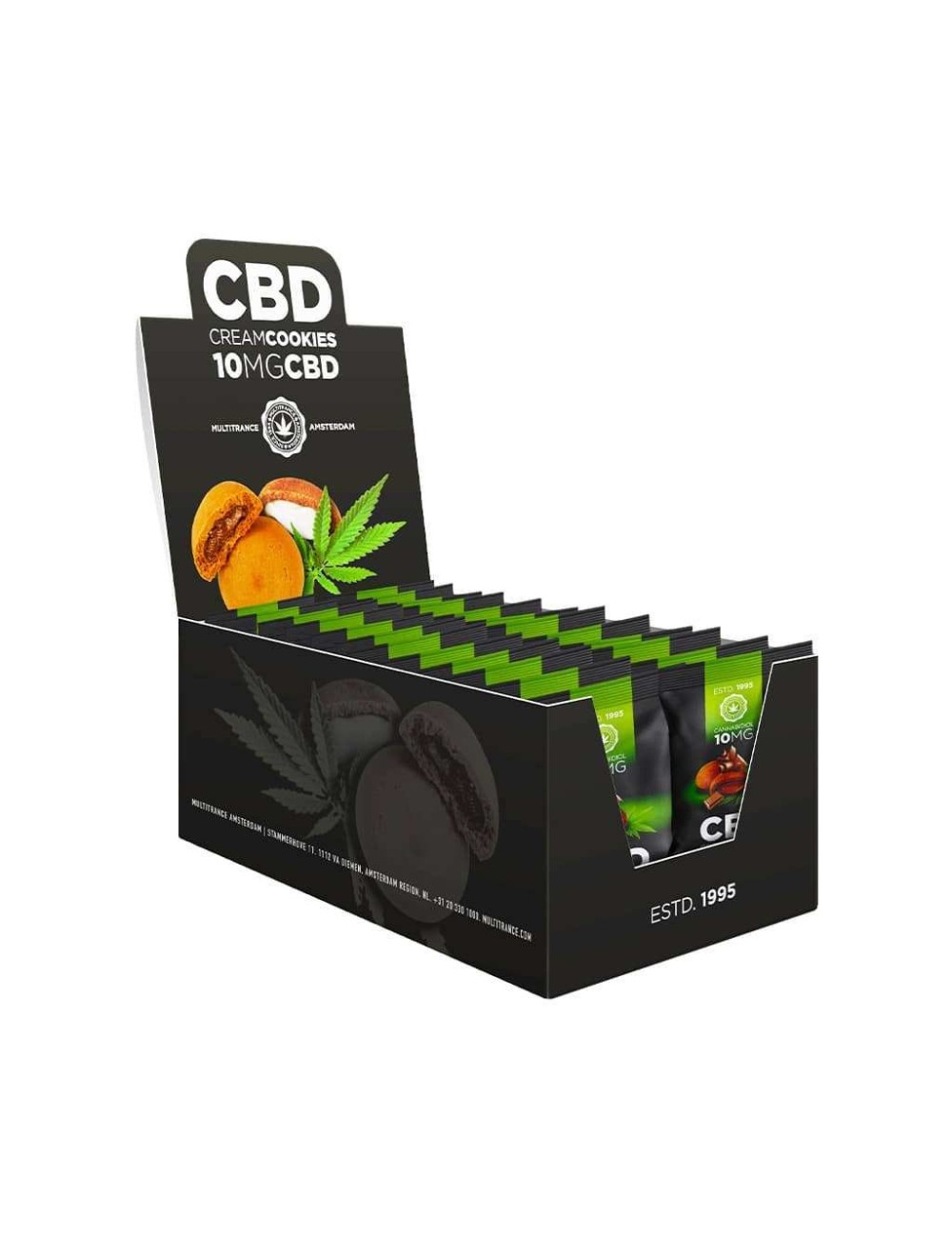 Biscuits Chocolat au CBD 10mg - Boîte de 24 biscuits | MULTITRANCE