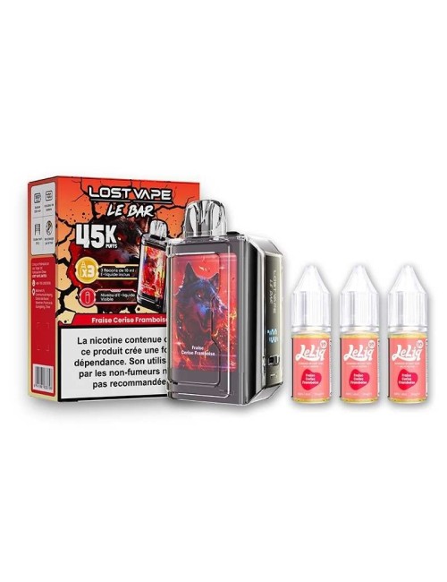 Puff Le Bar 45K Fraise Cerise Framboise 1000mAh 32ml - Lost Vape