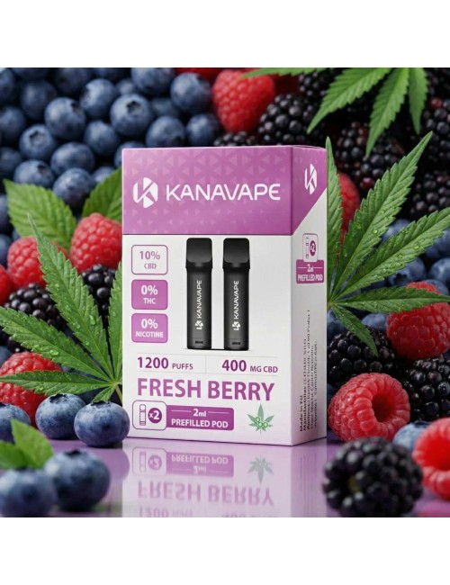 Pod CBD Kanavape Fresh Berry 2x2ml - 400mg CBD