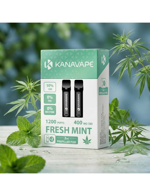 Pod CBD Kanavape Fresh Mint 2x2ml - 400mg CBD