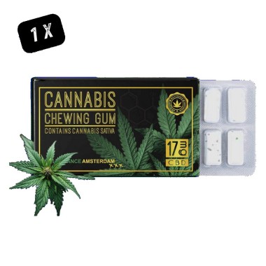 Chewing Gum CBD Cannabis Sativa 17mg - Pack 12 Pièces