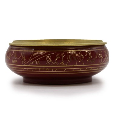 Pot d'Encens Charbon Chakra Racine en Laiton