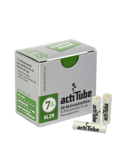 Filtre à Charbon Slim 7mm x 50pcs - ActiTube