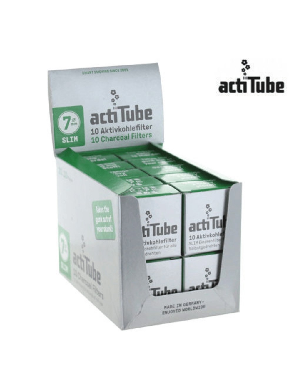 Boîte de 20 paquets Filtre à Charbon Slim 7mm - ActiTube