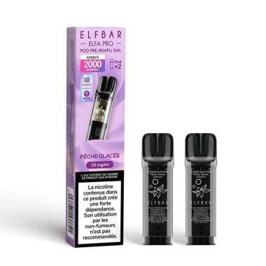 Pod pre-rempli Peche Glacee 2ml Elfa Pro - ElfBar (pack de 2)