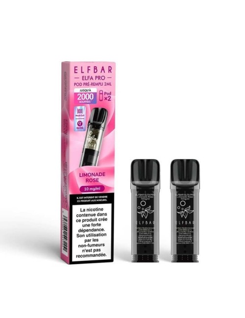 Pod pre-rempli Limonade Rose 2ml Elfa Pro - ElfBar (pack de 2)