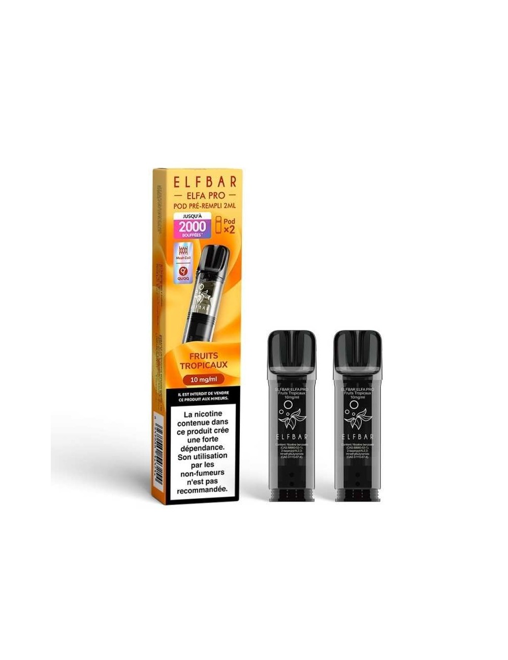 Pod pre-rempli Fruits Tropicaux 2ml Elfa Pro - ElfBar (pack de 2)