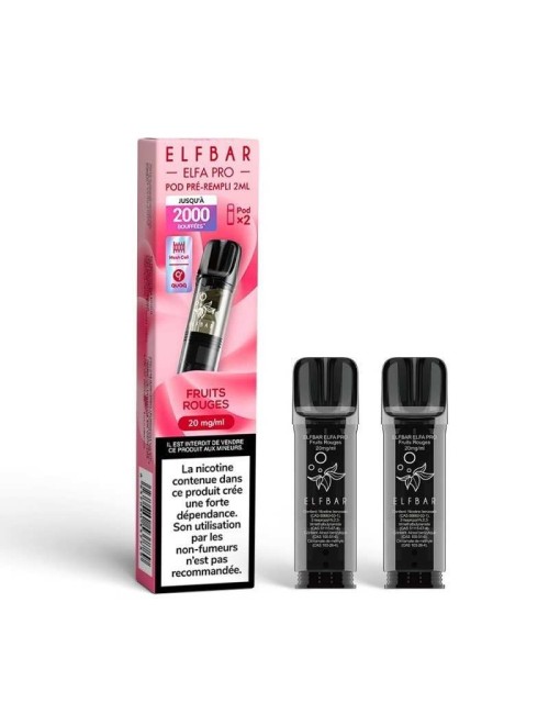 Pod pre-rempli Fruits Rouges 2ml Elfa Pro - ElfBar (pack de 2)