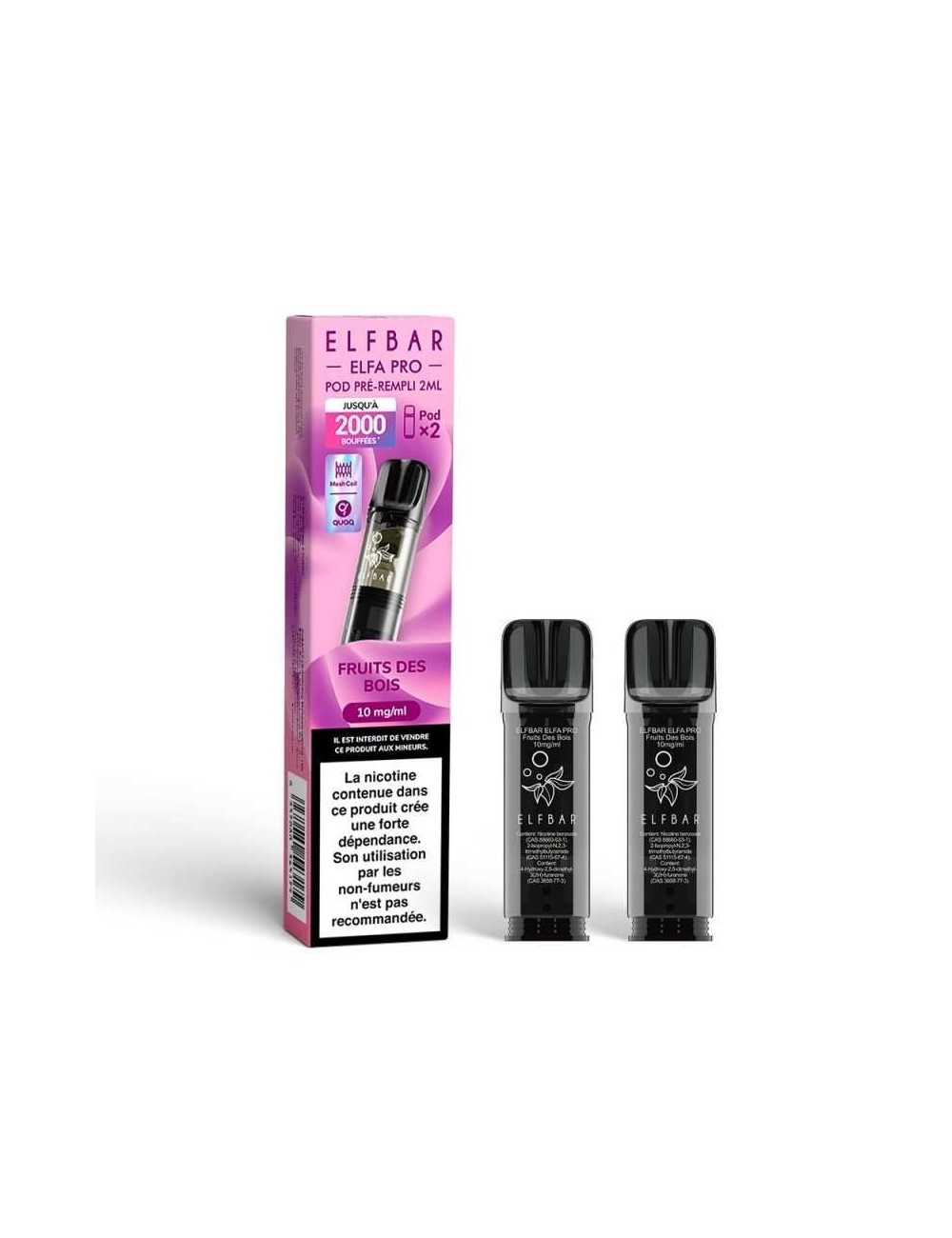 Pod pre-rempli Fruits des Bois 2ml Elfa Pro - ElfBar (pack de 2)