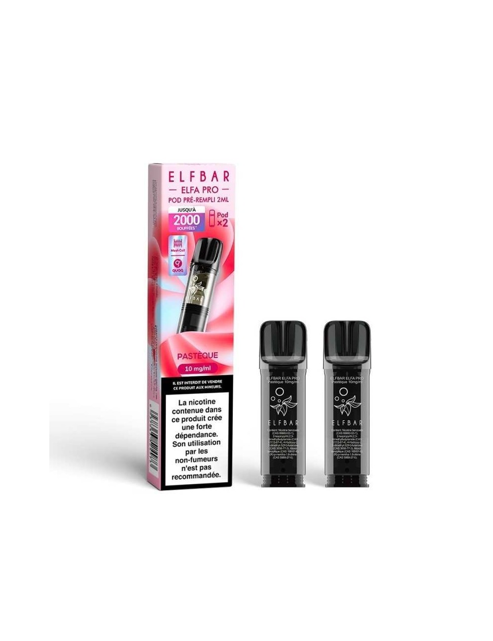 Pod pre-rempli Pasteque 2ml Elfa Pro - ElfBar (pack de 2)