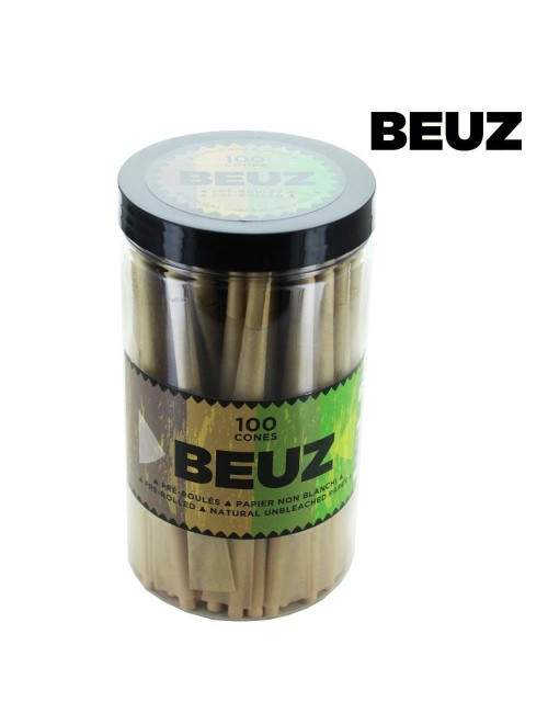 Boite de 100 Cones Pré-roulés Beuz Brown 110mm