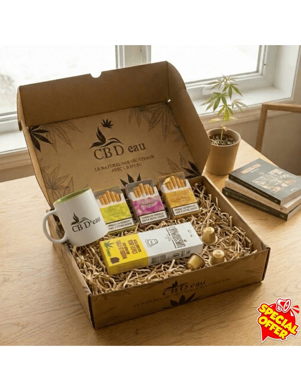 Pack CBD Pause Café - Mug + Café Chanvre + 3 Cigarettes CocoriBud