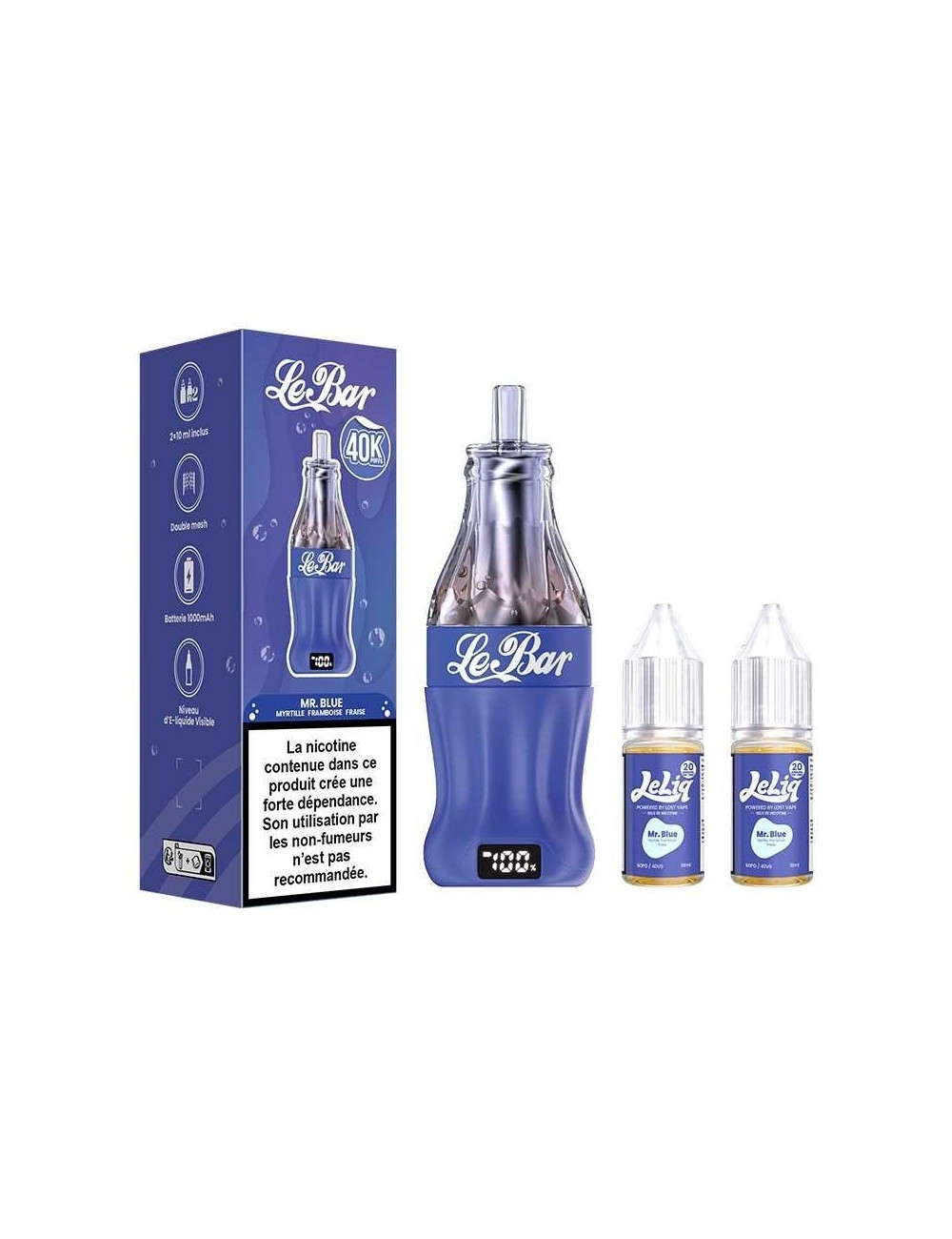 Puff Le Bar 40K 22ml Mr Blue - Lost Vape
