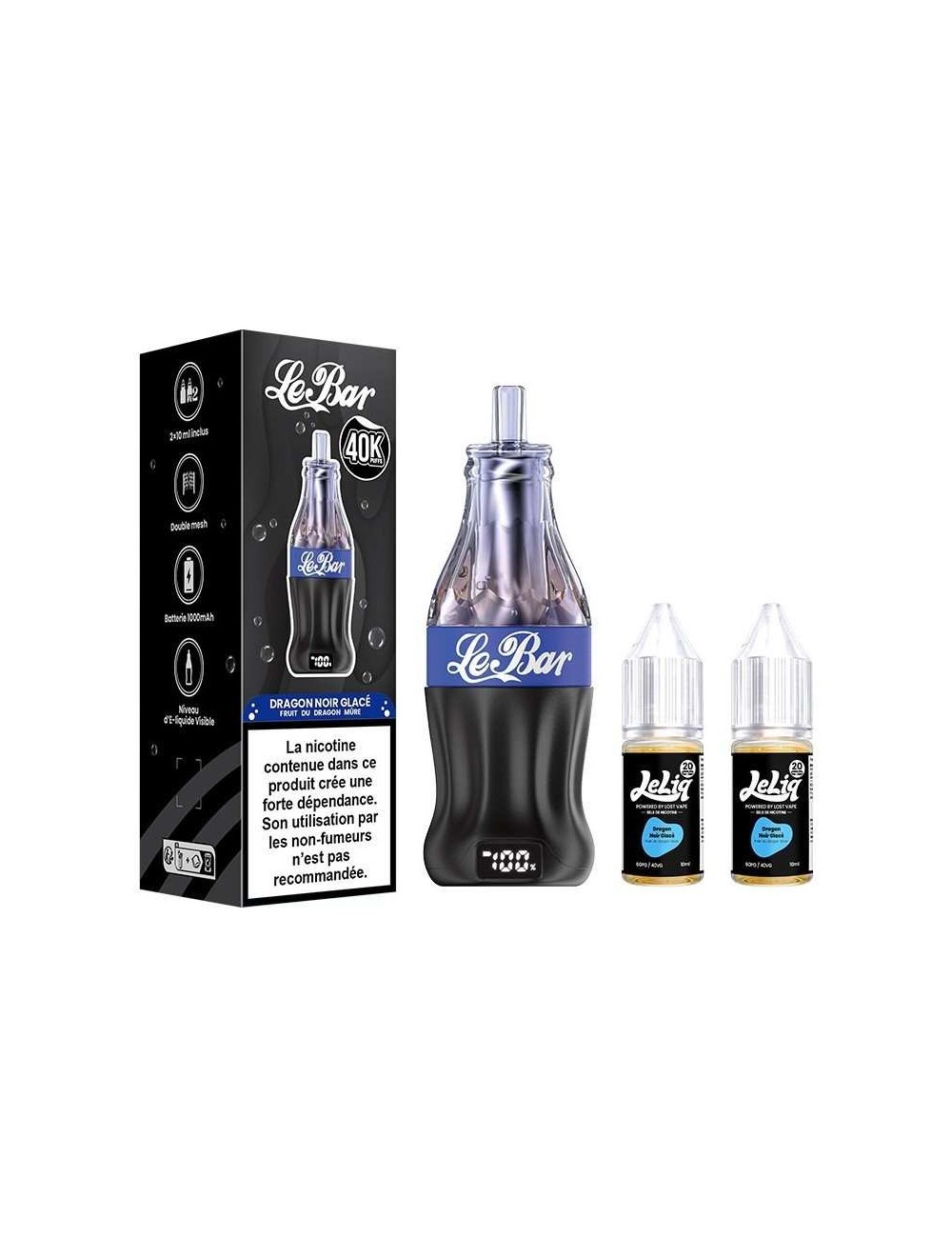 Puff Le Bar 40K Black Dragon Ice - Lost Vape