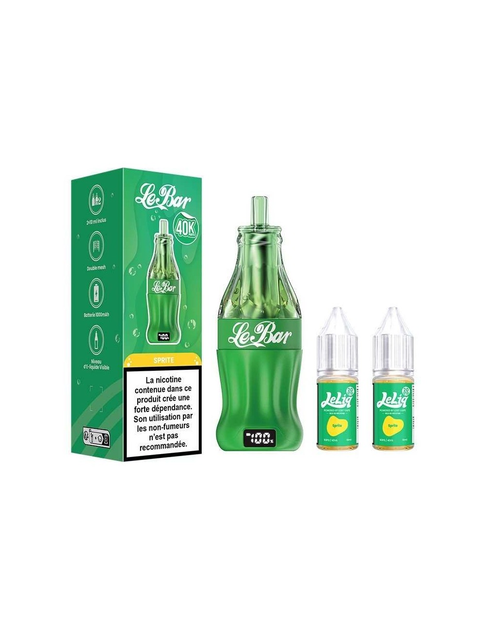 Puff Le Bar 40K Sprite 22ml Lost Vape - 40 000 Bouffees