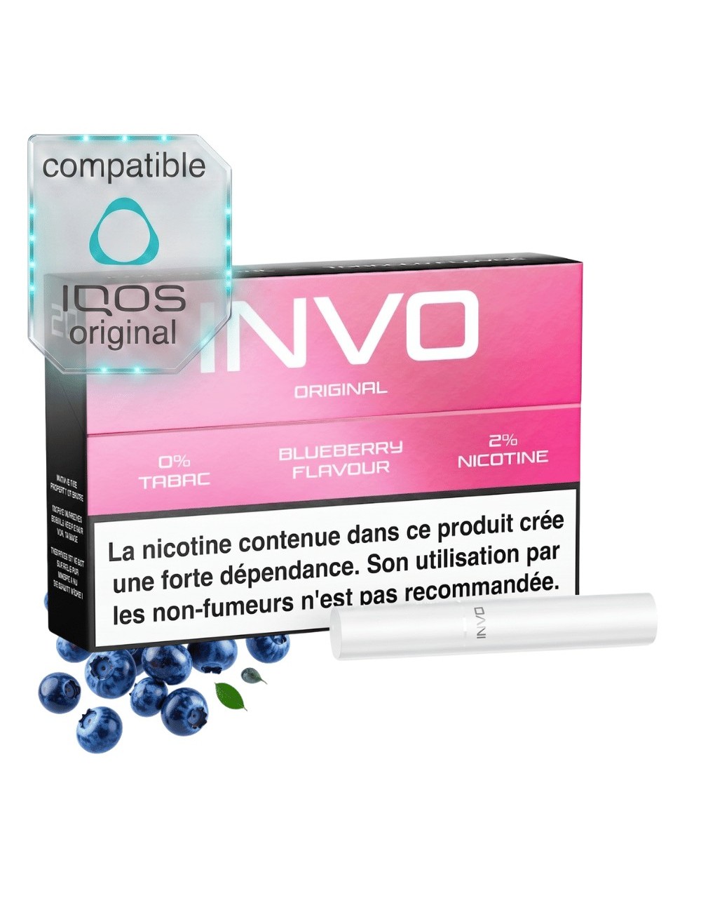 INVO Original Blueberry - Recharge x20 sans tabac