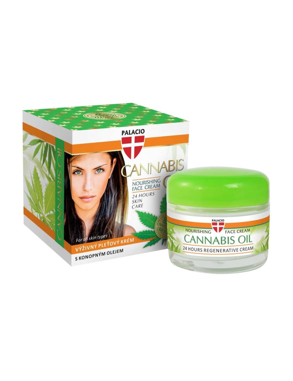 Crème Visage au Chanvre – Soin Régénérant 24h, 50 ml Palacio