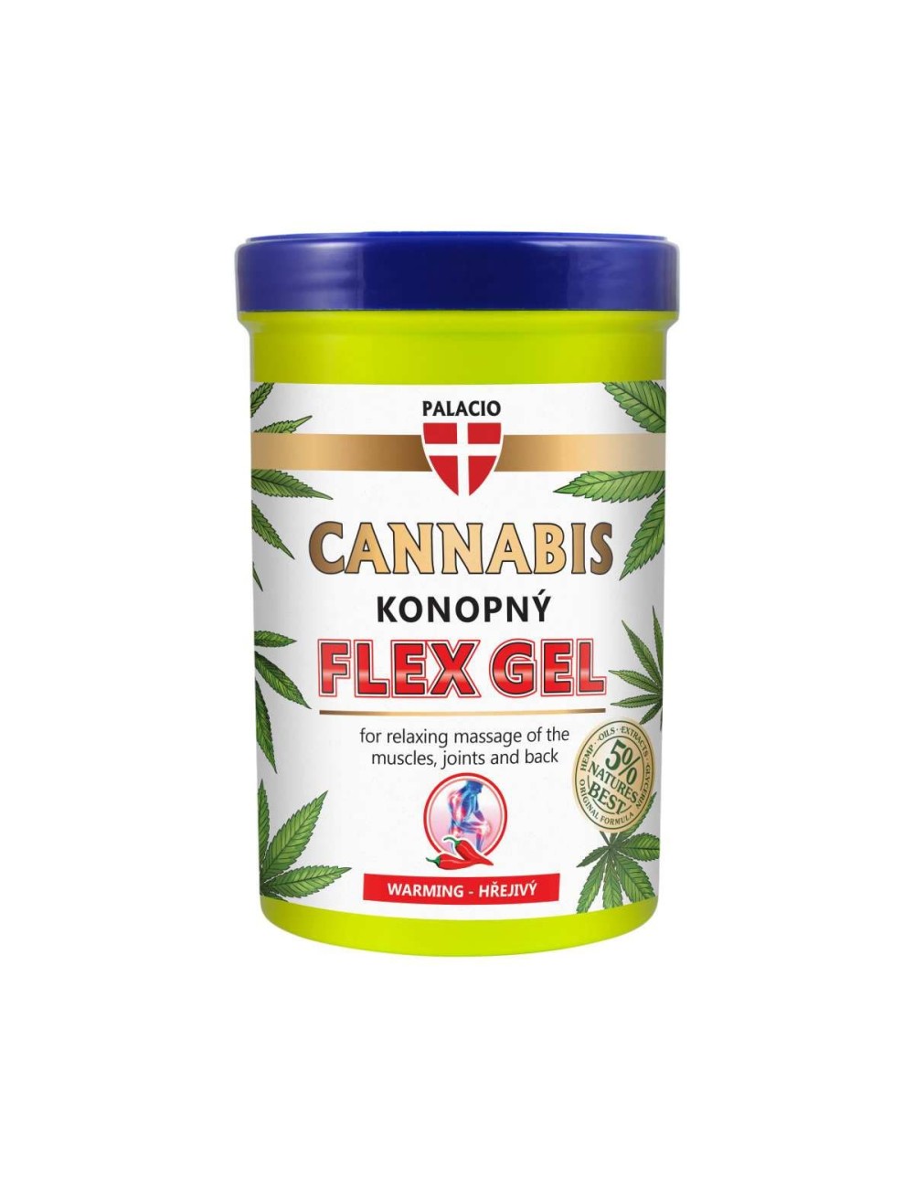 Gel de massage chauffant Flex au chanvre, 380 ml Palacio