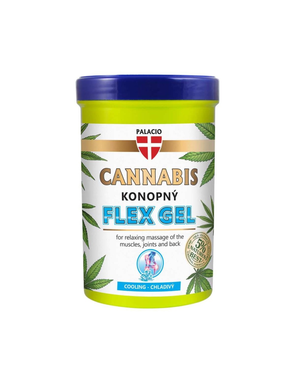 Gel de Massage au Chanvre Flex - Effet Rafraîchissant, 380 ml Palacio