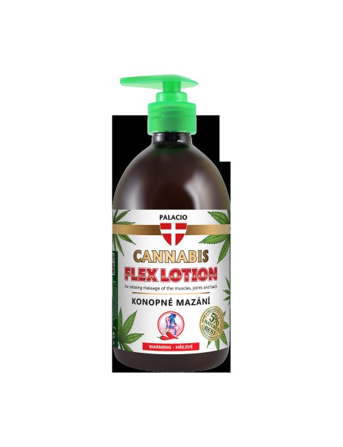 Lotion chauffante au chanvre avec pompe, 500 ml Palacio