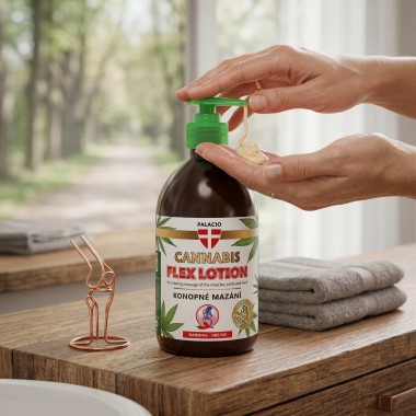 Lotion chauffante au chanvre avec pompe, 500 ml Palacio