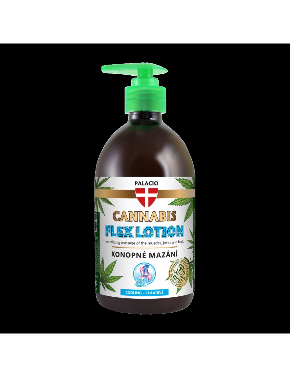 Gel de massage au chanvre effet rafraîchissant, 500 ml Palacio
