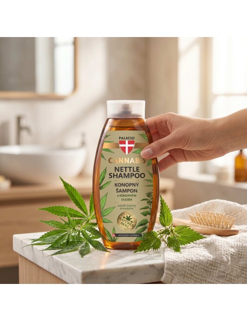 Shampooing au chanvre et à l'ortie - Équilibre cuir chevelu, 500 ml Palacio