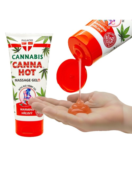 Gel de massage chauffant au chanvre CANNAHOT, 200 ml Palacio