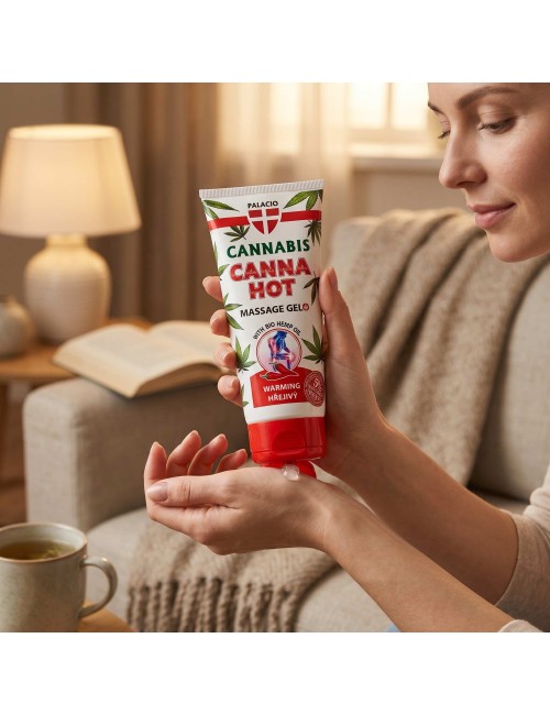 Gel de massage chauffant au chanvre CANNAHOT, 200 ml Palacio